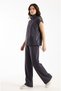 Women's Modal Jessica Garnished Sweat Suit/ Modal Turtleneck Sleeveless Jessica Panelled Tracksuit - 4