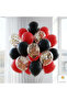 Red Black Gold Confetti Balloon Set 20-Piece Transparent Balloon Party Decoration Romantic Premium