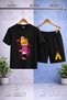 Kids' Alvin Sincap Girls' Single Printed Crew Neck T-Shirt - Shorts Set
