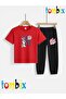 Love Rabbit Printed T-Shirt and Sweatpants (Sweatpants with Pockets) Children's Top and Bottom Set