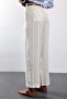 Beige Belted Elastic Waist Bohemian Trousers 0042 - 6