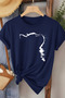 Cat Printed Women's Cotton T-shirt