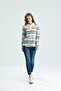 Women's Regular Fit Long Sleeve Polo Neck T-Shirt Thin Line - 4
