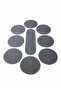 Supla 9-Piece Gray American Service Hand Knitted Macrame