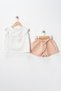Zero Sleeve T-Shirt and Shorts Girl's Set - 4