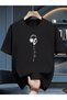 Vertical Over-Ear Headphones Printed Premium Oversize T-Shirt