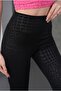 Women's Black Crocodile Patterned High Waist Tummy Control Leggings - 3