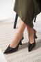 Stockholm Premium Women's Black Patent Leather Heeled Shoes 8 cm - 5
