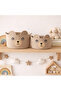 2-Piece Teddy Bear Basket Set Children's Room Toy Basket Decorative Organizer Large + Small - 2