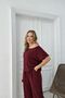 Women's Modal Fabric Casual Off-Shoulder Short Sleeve Blouse and Pants Two-Piece Set 0087 - 2