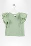 Ruffled Zero-Sleeve Lace Detailed Girls' T-Shirt - 4