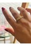Adjustable Gold Color Pink Stone Ring Acr0120