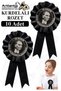 10 November Atatürk Ribbon Badge 10 Pieces Black Collar Badge Children's Day Event 15 cm Kokart