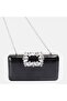 Studded women's evening bag - black - 3