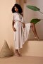 Women's Linen Pocket Belted Short Sleeve Summer Dress - 4