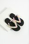 Stella Women's Black Colorful Beaded Stylish and Comfortable Flip-Flops for Beach and Pool - 4