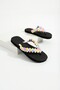 Stella Women's Black Colorful Beaded Stylish and Comfortable Flip-Flops for Beach and Pool - 5