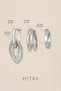 Silver Colored Zircon Stone Intertwined Ring Design 3-Piece Hoop Earring Set - 4