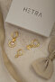 Gold Color Zircon Stone Dangle Butterfly and Flower 3-Piece Hoop Earring Set - 3