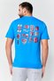 Men Sportswear Fit Short Sleeve Outdoor T-Shirt, Blue - 4