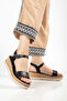 Wicker Band Detailed Casual Women's Sandals - 3