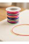 Gold Dorika Detailed Double Rainbow String Bracelet Abundance Luck Evil Eye Bracelet Adjustable - 3