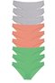 9 Pieces Super Eco Set Lycra Women's Slip Panties Gray Powder Green