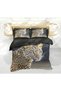 Leopard Patterned 3D Digital Printed Double Duvet Cover Set Without Sheets