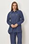 Shirt Collar Pants Suit 46399 - 3