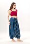 Authentic Summer Women's Tasseled Poplin Shalwar with Elastic Waistband Indigo Indg - 4