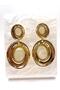 Vip Gold Detailed Dangle Stylish Earrings - 2