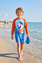 Boy's Long Sleeve Swimsuit Set of 3 Printed Blue