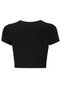 Women's Leopard Cherry Crop T-Shirt Black - 2