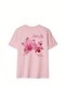 -Women's Basic Orchid Print T-Shirt – 100% Cotton Breathable Fabric - 4