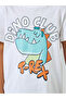 Boys White Dino Club Print T-Shirt - 3