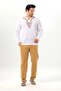 Long Sleeve Midas V-Neck Embroidered Şile Cloth Men's T-Shirt |   Summer Men's Tshirt White Byz - 5