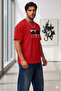 Men's Red Trust No One Printed Oversize Tshirt - 2