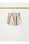 Multicolored Striped Woven Baby Top and Shorts Set - 3