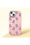 Pink Silicone Case with Shock-Absorbing Camera Protections Compatible with iPhone 14 Plus/15 Plus