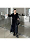 V-Neck Long Sleeve A-Line Dress - 3