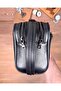 Genuine Leather Large Men's Handbag with Zipper, Shiny Black Color 2104 - 4