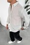 White Embroidery Detailed Striped Relaxed Shirt - 2