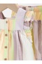 Multicolored Striped Woven Baby Top and Shorts Set - 4