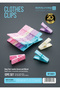 12pcs Clothes Clips RF13021 Non-Slip Plastic Pegs Assorted Colors