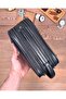 Genuine Leather Large Men's Handbag with Zipper, Shiny Black Color 2104 - 8