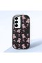 Black Silicone Case Compatible with Samsung Galaxy S25 Plus with Shock-Absorbing Camera Protections