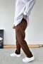 Brown Baggy Linen Trousers - 3