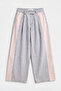 Women's Gray Pink 3S6-12 Palazzo Fit Double Piece Special Design Denim Jeans - 3