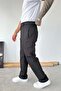 Black Premium Textured Baggy Fabric Trousers - 3