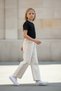 Girl's Wide Leg Jean Pants Summer Comfortable Cut Denim Trousers - 2